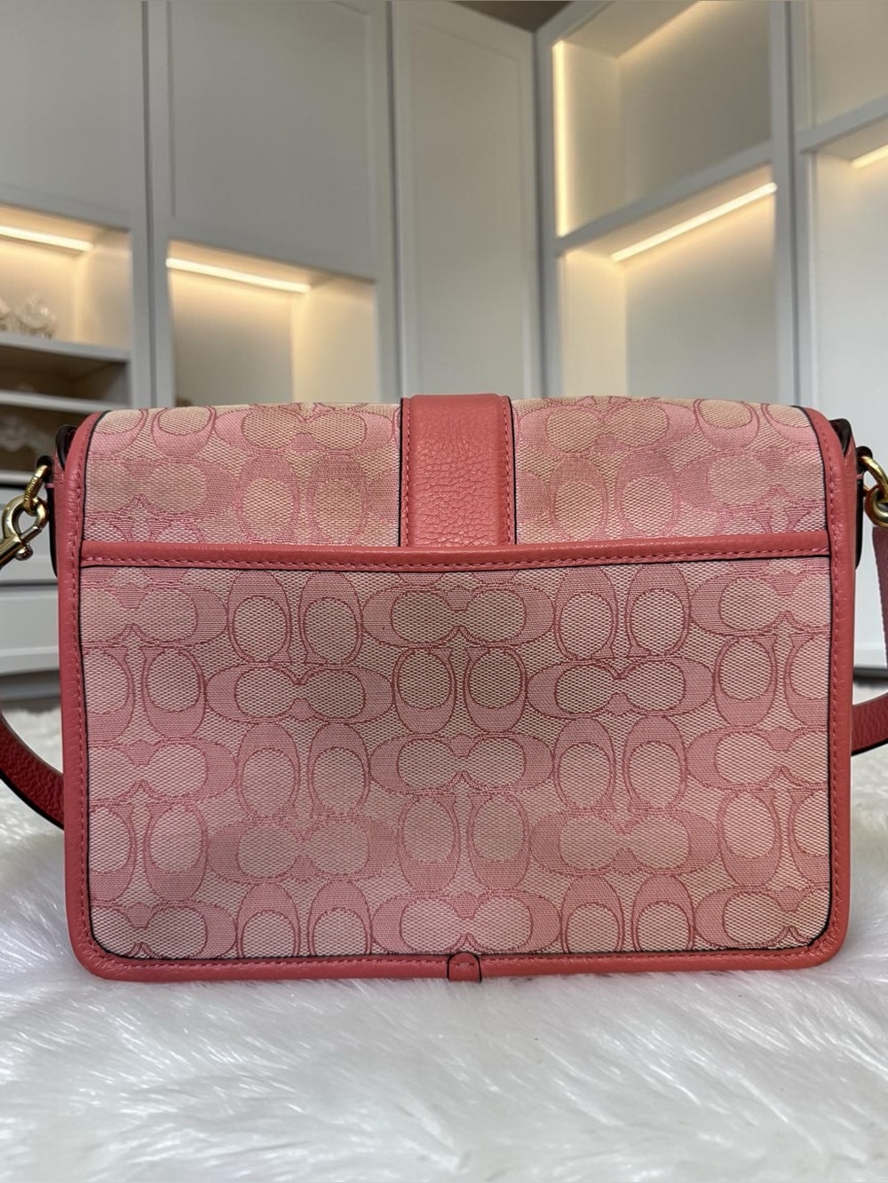 Coach Lonnie Crossbody Bag in Pink Signature Jacquard C8307 - Picture 5 of 13